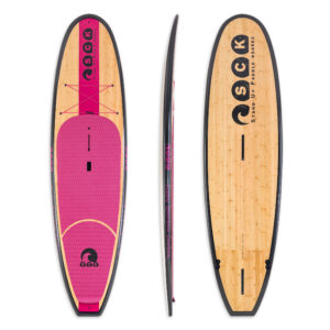 Paddle board hard shell SCK Ruby-Carbon 10'6" with bamboo veneer