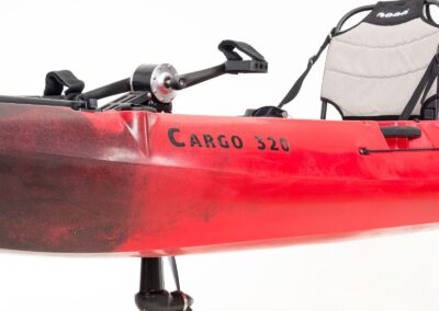 SCK Cargo 320 Pedal ready SOT fishing kayak with aluminum seat and rudder system