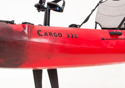 SCK Cargo 320 Pedal ready SOT fishing kayak with aluminum seat and rudder system