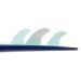 SCK surf board with 3-fin thruster system